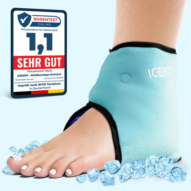 ICEHOF cooling pads ankle - cooling bandage ankle - ankle bandage with cooling gel cold therapy ankle rheumatism chemotherapy ankle pain ankle bandage ankle bandage OneSize (1 pc.)