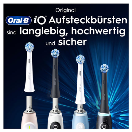 Oral-B iO Ultimate Cleaning Electric Toothbrush Heads, 8 Pack, Ultimate Tooth Cleaning, Original Toothbrush Head for Oral-B Toothbrushes, Mailbox-Safe Packaging, Black