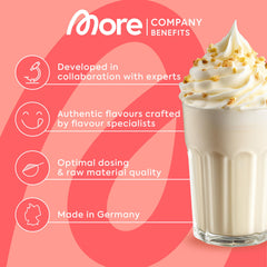 MORE Chunky Flavour, Vanilla Perfection, 150 g, vegan, flavour powder for sweetening, low in sugar and calories, with inulin and lactase - made in Germany