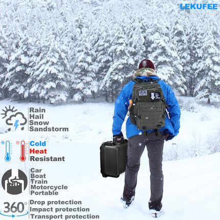 LEKUFEE Waterproof Carrying Case for DJI Mavic 3 Pro/Mavic 3 Classic/DJI Mavic 3/Cinema/Combo/DJI RC Pro/DJI RC/RC N1/Goggles 2/Integra/DJI RC Motion 2 and Accessories (Protective Case Only)
