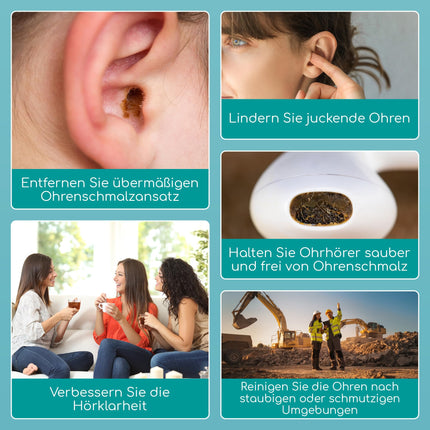 Medi Grade Ear Cleaning - Earwax Remover - Safe Pump for Earwax Removal 300 ml - Environmentally Friendly Ear Cleaning Set - Improves Hearing