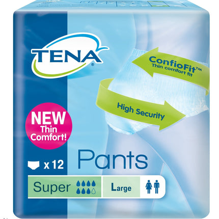 Tena Pants Super Large for severe bladder weakness, 12 pieces, 4-pack (4 x 12 pieces)