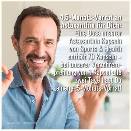 Astaxanthin 12 mg Depot Softgel Capsules with Oxidation Protection - 4 Month Supply - Gel Capsules - With Vitamin E (70 Capsules)