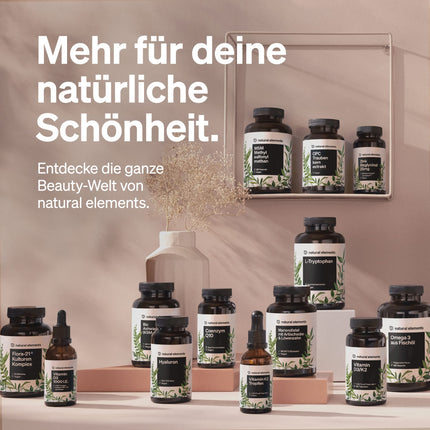 Hair Vitamins – 180 Capsules – Highly dosed with keratin hydrolysate, biotin, selenium, zinc, millet extract, B vitamins &amp; more – for hair, skin &amp; nails* – Produced in Germany &amp; laboratory tested