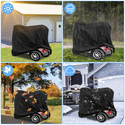 Idota Mobility Scooter Cover, Waterproof Mobility Scooter Cover 210D Oxford Scooter Cover, Universal Cover for Mobility Scooter 140×66×91 cm