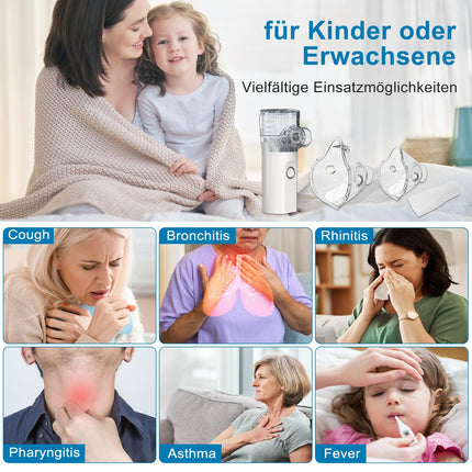 Inhaler for adults and children, USB-C inhaler, rechargeable inhaler with portable design, easy to use and clean, efficient atomization for home and travel use