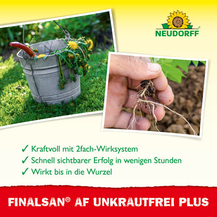 Neudorff Finalsan AF UnkrautFrei Plus – Powerful, fast-acting weed killer that penetrates to the roots. Ready-to-use for 25 m², 750 ml