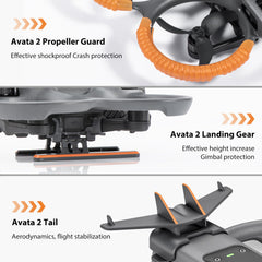 STARTRC 3-IN-1 Accessories for DJI Avatar 2, Propeller Protection Guard + Tail + Landing Feet Extended Landing Gear for DJI Avatar 2 fly more combo Protection Guard (Not including drone)