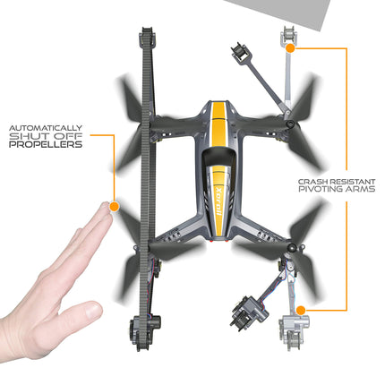 X-TANKCOPTER Hybrid Quadcopter - Tank - Drone, HD Camera, Smartphone App, VR Glasses FPV, 2.4 GHz, Children's Toy, Remote Control