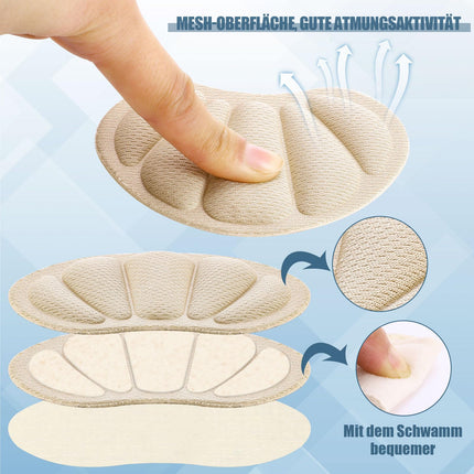 6 Pairs of Heel Pads, Heel Protectors, Self-Adhesive Heel Protectors, Anti-Friction Heel Pads, Anti-Slip Insoles for Men and Women (Gray &amp; Black &amp; Skin-Colored)