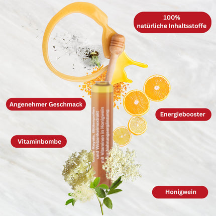 SwissBii Royal Jelly Ampoules Monthly Supply – 100% Pure, Natural &amp; High-Quality Vitamins. To Support Energy, Immunity, and Skin Health – with Honey Wine