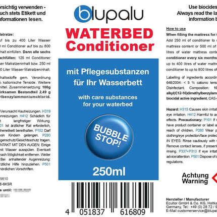 blupalu Waterbed Conditioner 8x 250ml I Conditioner for Waterbeds I Waterbed Accessories with Bubble Stop