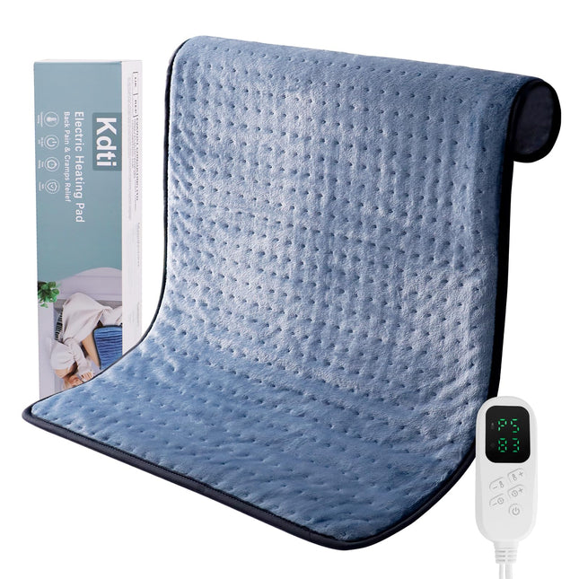 Heating pad, 80 x 60 cm fast heating technology, electric heating pad with automatic shut-off and 6 temperature levels, heating pad for back, shoulder, stomach, neck, machine washable