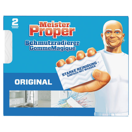 Meister Proper Dirt Eraser Original, eraser sponge for shiny surfaces, 2-pack