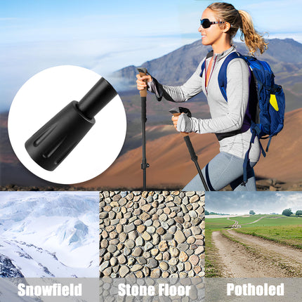 KINDOYO Rubber Walking Stick Caps - 6 Pieces Replacement Caps for Walking Sticks, Hiking, Trekking Poles