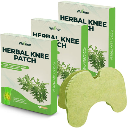 Wellnee Original Knee Patches – Wellknee Heat Patches and Knee Support for Knees, Neck &amp; Back with Ginger &amp; Wormwood, Soothing Support for Joint Stiffness &amp; Muscle Pain (30 Pieces)