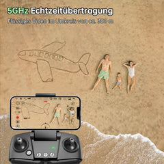 Loolinn | Drone with 4K camera as a gift for beginners - Under 250g, 50 minutes of flight time, two batteries, 4K photos, 2K videos, intelligent GPS return flight, C0 classification - GPS drone (gift idea)