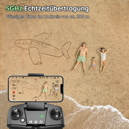 Loolinn | Drone with 4K camera as a gift for beginners - Under 250g, 50 minutes of flight time, two batteries, 4K photos, 2K videos, intelligent GPS return flight, C0 classification - GPS drone (gift idea)
