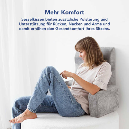 MKS. Memory foam armchair relieves back pain, improves seating posture, and provides ultimate comfort—perfect for relaxing in bed, reading, and sitting.…