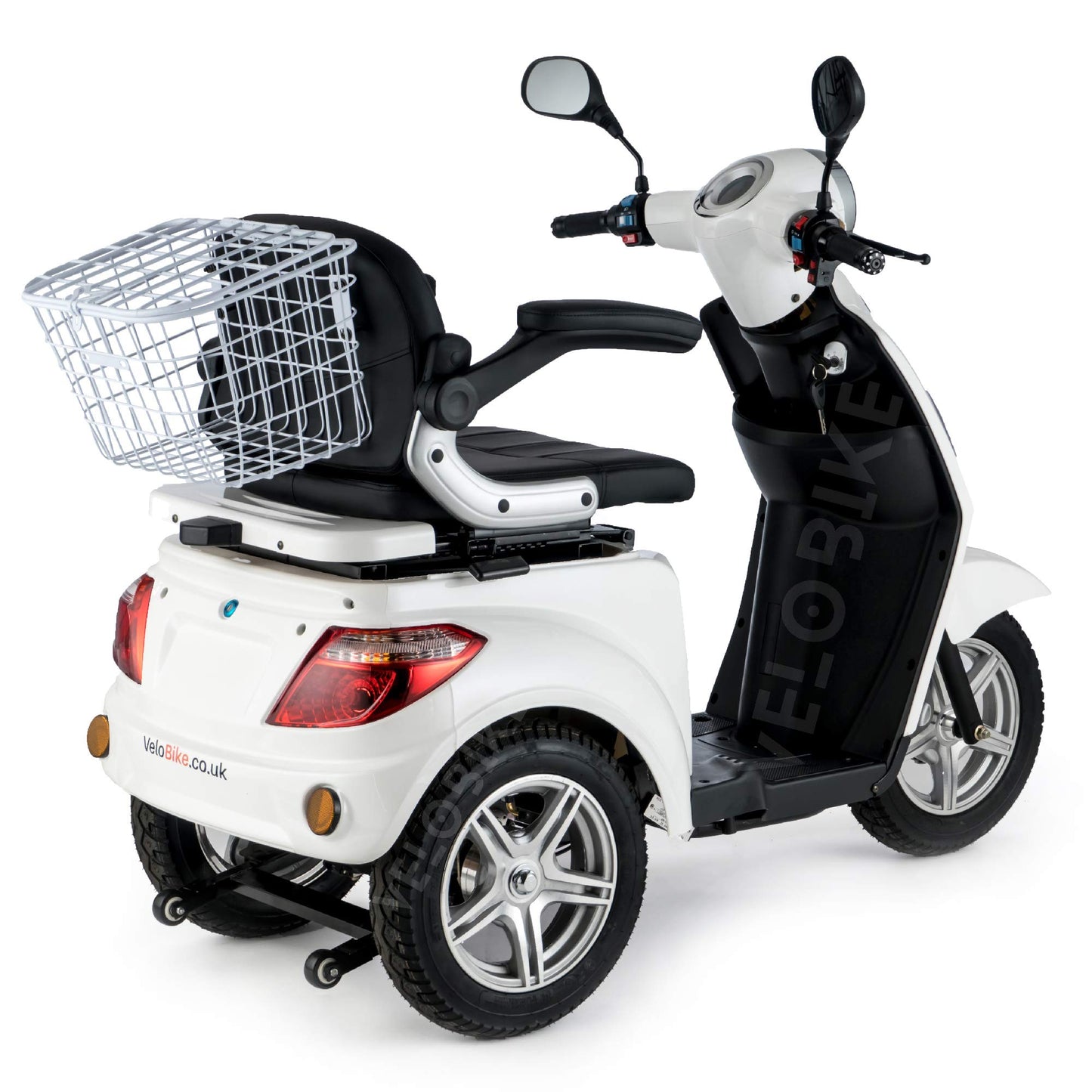Ztech electric mobility scooter, electric vehicle, senior vehicle, electric scooter, adult e-tricycle, 12 km/h (white)