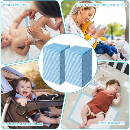 Vabrloy 100 pieces bed pads incontinence disposable, changing pads disposable 33 x 45 cm, waterproof and ultra-absorbent, incontinence bed pads disposable incontinence pads for men, disposable bed pads