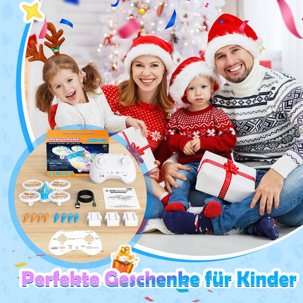 Zookao Mini Drone for Kids Toys from 6+ Years, Christmas Birthday Gifts for Children Remote Controlled RC Airplane Mini Drone for Children and Beginners Quadrocopter with LED Lights