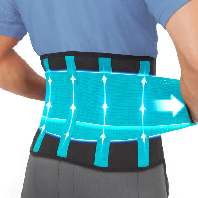 Back Brace Back Support Belt for Men and Women - Back Strap to Relieve Back Pain, Prevent Injury + Stabilize the Lumbar Spine - Large by Clever Yellow
