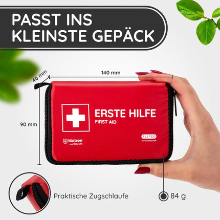 Mini First Aid Kit - Outdoor - FLEXEO - Bicycle - Hiking - Travel - Small - First Aid Kit - On the go - Children - Small