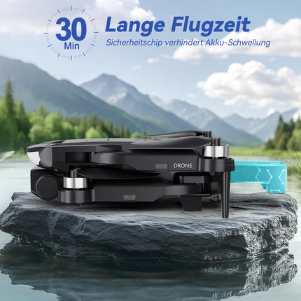 Wipkviey B15 Drone with 4k Camera, Foldable Drones with Brushless Motor, RC FPV Quadcopter for Beginners and Adults, Waypoint Flight, 3D Flip, 2 Batteries, 36 Min. Flight, Under 249g, C0