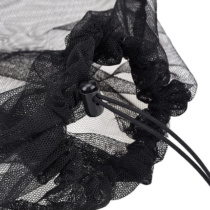 eBoot 2 Pack Head Net Face Mesh Head Cover for Outdoor Lovers to Protect from Fly Screen Mosquitoes and Other Flies (Black)