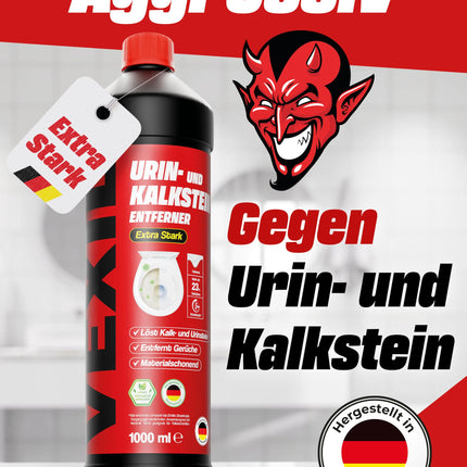 VEXIL® Urine Stone Remover EXTRA STRONG - 1000 ml - effortlessly removes stubborn urine and limescale - Professional toilet cleaner - biodegradable - Urine Stone Remover Made in Germany