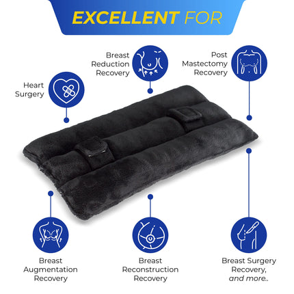 RENOVA MEDICAL WEAR Post-Surgery Seatbelt Pillow – Mastectomy Recovery, Cardiac Surgery, Chemotherapy Port and Pacemaker Pillow, Hysterectomy Recovery Pillow