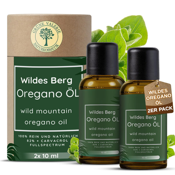 Wild Mountain Oregano Oil | 100% Pure | 82% + Carvacrol | 2 x 10 ml (20 ml) = 820 drops | Naturally wild from Greece | Laboratory tested
