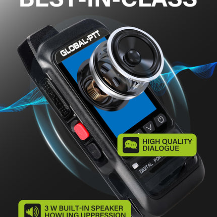 2-Pack Global Walkie Talkies with SIM Cards - Handheld PoC Two Way Radios Unlimited Range - Rechargeable PTT Push to Talk Over Cellular Radio Long Range (G0)