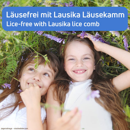 Lausika lice comb, a metal nit comb with extra-close teeth. For children and adults with head lice and nits.