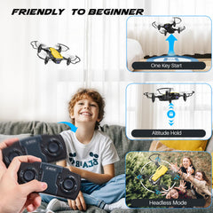 SIMREX X300C Drone with 720P HD Camera, RC Quadcopter Foldable Drone, Mini Drone with Altitude Hold, 3D Flip, Headless Mode, Gravity Control and 2 Batteries, Gifts for Kids, Adults, Yellow