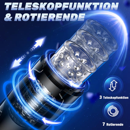 Pangpangmi Electric Masturbator Masturbating for Men, Sex Toy for Men with 7 Modes Telescopic Function and Rotating, Masturbators Pocket Pussy Sex Machine Machines &amp; Devices