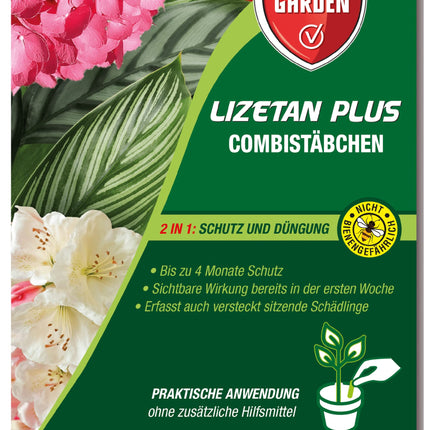 PROTECT GARDEN Lizetan Plus Combi Sticks, long-term pest control and premium fertilizer in one, 40 sticks
