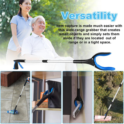 Korsaot Grabber for Seniors 82 cm – Foldable Reaching Aid with Magnet, Lightweight Grabber for Garbage Collection, Garden &amp; Household, Hand Gripper for Elderly People
