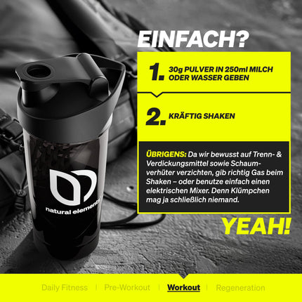 Whey Protein Powder – Vanilla – 1kg – 24g protein per serving – not too sweet, only natural flavors – high dosage – produced in Germany &amp; laboratory tested