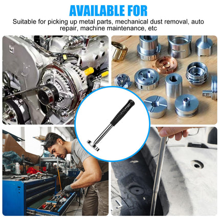 Magnet Pick Up Tool, Extendable Magnetic Lifter Magnetic Bar Gripper 22cm to 103.5cm, Telescopic Magnetic Bar, Flexible Magnet Telescopic Bar Stainless Steel for Picking Up Small Parts Keys