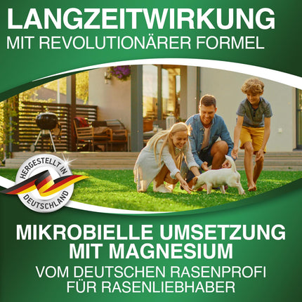 DÜNGEMEISTER lawn fertilizer for your lushest dream lawn – healthy, dense, and lush green lawn immediately with revolutionary AI formula – long-term NPK/Organic spring/summer (5 kg)