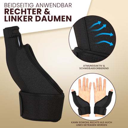 DAUMENFREUND© Premium Thumb Bandage Right &amp; Left - NEW 2025 - Thumb Splint Hand Splint Thumb Orthosis Hand Bandage Wrist EXTRA STABLE - Orthosis Thumb Saddle Joint Bandage Thumb Thumb Support