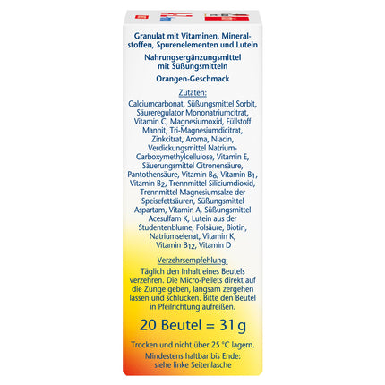 Doppelherz A–Z + Immun DIRECT – With zinc, vitamin B12, vitamin C and D to contribute to the normal function of the immune system – Liquid, 20 sachets