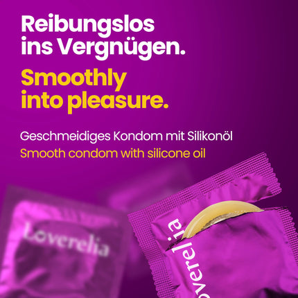 Loverelia Strong Condoms - 50 Pieces - Extra Strong - Condoms with Extra Thick Walls - Natural Rubber Latex - Vegan