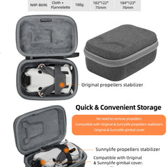 MotuTech Storage Bag for DJI Mini 4 Pro Drone Protective Accessories, For Dji Mini 4 Drone + RC 2 Remote Control, Luggage Set