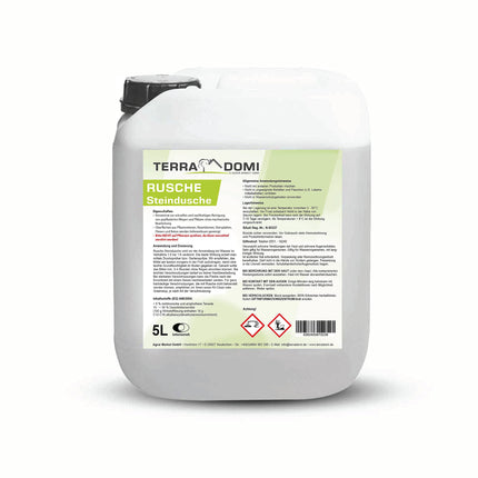 Terra Domi Rusche Stone Shower, 5 L Concentrate, Stone Cleaner for up to 2000 m², Cleaning Agent for Clean Paths &amp; Squares, Path Cleaner, Biodegradable