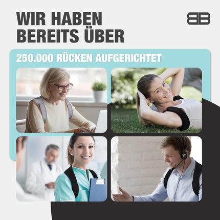 Back Bodyguard Posture Corrector - Innovative Back Straightener for an Upright Posture - Back Support - Back Stabilizer, Black, M