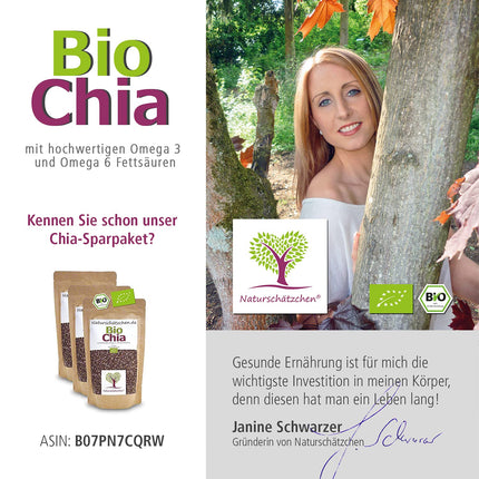 Organic chia seeds in certified organic quality (DE-ÖKO-022) (500g)