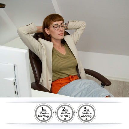 Therapy blankets weighted mat lap cushion for targeted relaxation weighted cushion for sensory integration improves concentration grey weight: 2 kg size: 40 x 60 cm